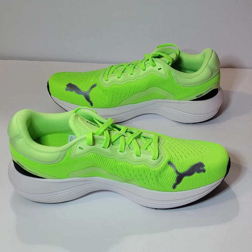Puma Scend Pro Neon Green Running Shoes Mens Size 9.5